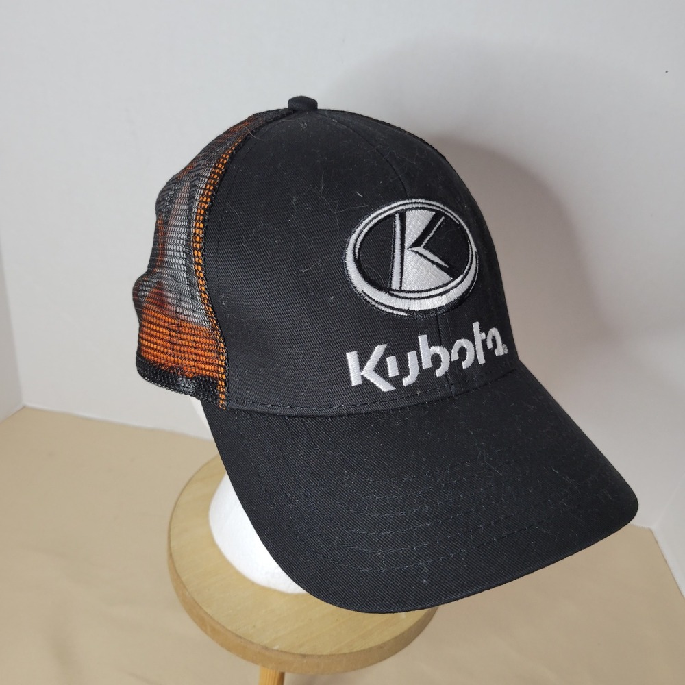 Kubota Black Mesh Trucker Hat Embroidered K Logo Men's One Size